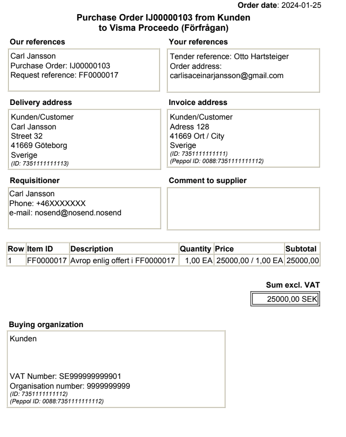 Recieve and respond to a supplier request